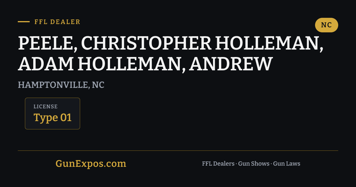Peele, Christopher Holleman, Adam Holleman, Andrew — FFL De…
